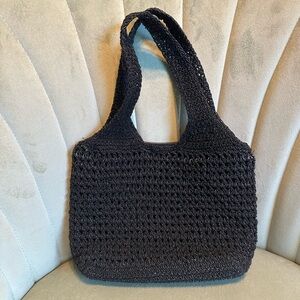 Stylish Black Knit Bag